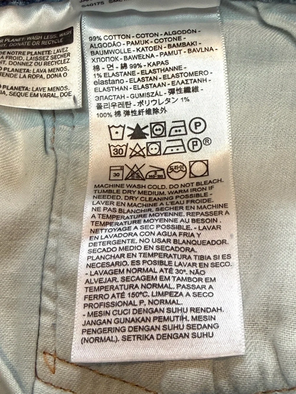 Levi’s 541 Athletic Taper Jeans Mens 42x32 Distressed Ripped Stretch Blue Denim